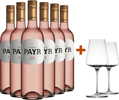 6er-Paket ÖTW Rosé inkl. 2 gratis Sophienwaldgläser BIO