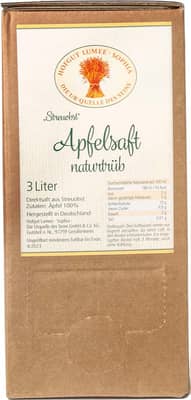 Apfelsaft naturtrüb BiB BIO 3,0 L