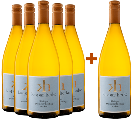 5+1 Paket Oestricher Riesling trocken 1,0L