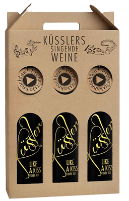 2024 Singender Weihnachtswein im 3er-Geschenkkarton weiß