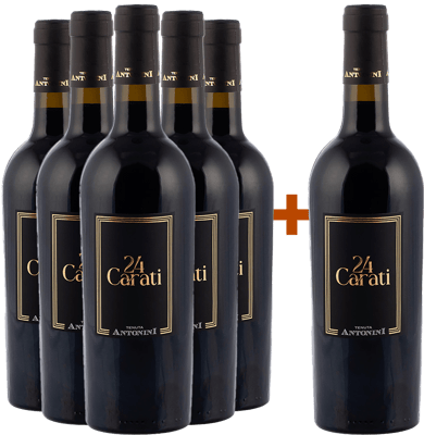 5+1 Paket 24 Carati Rosso Montepulciano d'Abruzzo DOC 5+1 Paket 24 Carati Rosso Montepulciano d'Abruzzo DOC