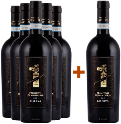 5+1 Paket Uno Premium Edition Primitivo di Manduria Riserva DOC