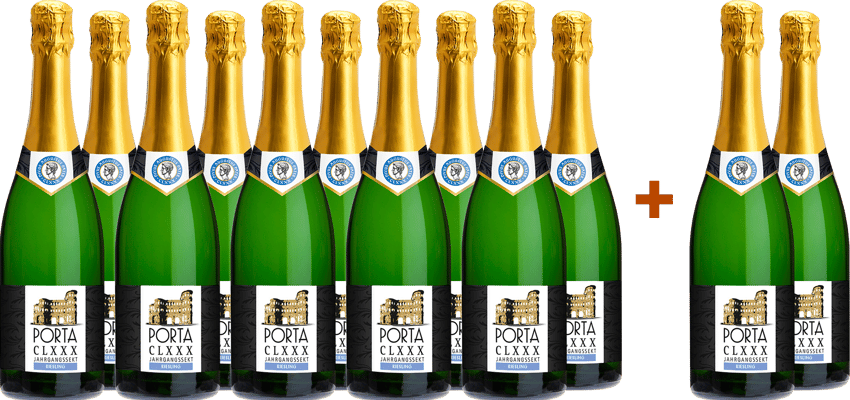 10+2 Paket Porta CLXXX Riesling Jahrgangssekt