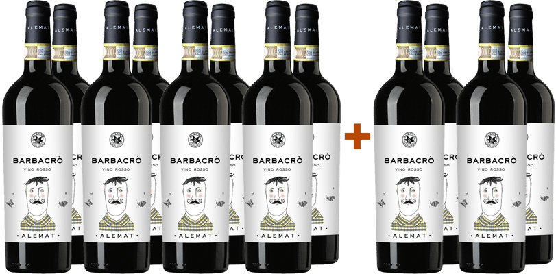 8+4 Paket Barbacrò Vino Rosso BIO