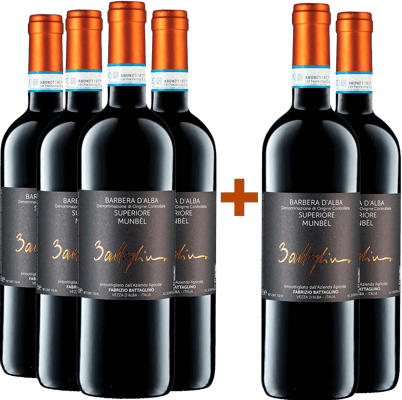 4+2 Paket Munbèl Barbera d'Alba Superiore DOC 