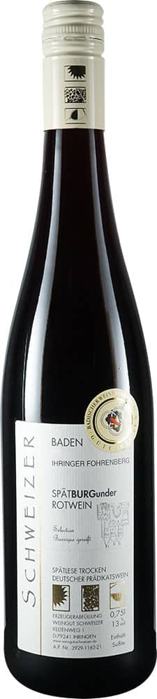 2019 Ihringer Fohrenberg Spätburgunder Rotwein im Barrique gereift