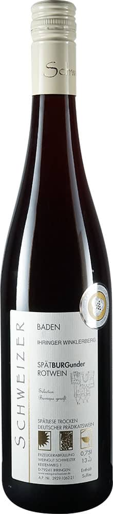 2019 Ihringer Winklerberg Spätburgunder Rotwein im Barrique gereift