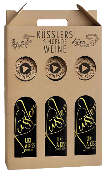 2025 Singender Weihnachtswein im 3er-Geschenkkarton weiß