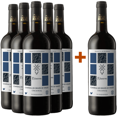 5+1 Paket "Réserve" Côtes de Bourg AOP BIO