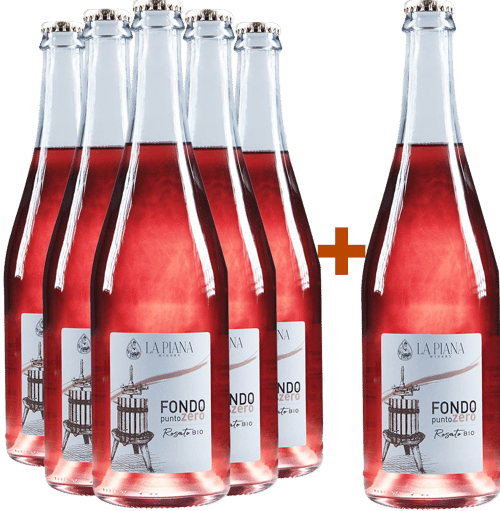5+1 Paket Fondo Punto Zero Rosato Lambrusco Grasparossa di Castelvetro DOC BIO