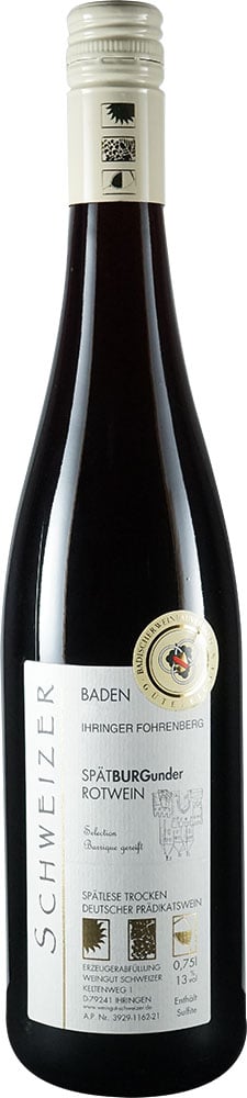 2019 Ihringer Fohrenberg Spätburgunder Rotwein im Barrique gereift 2019 Ihringer Fohrenberg Spätburgunder Rotwein im Barrique gereift