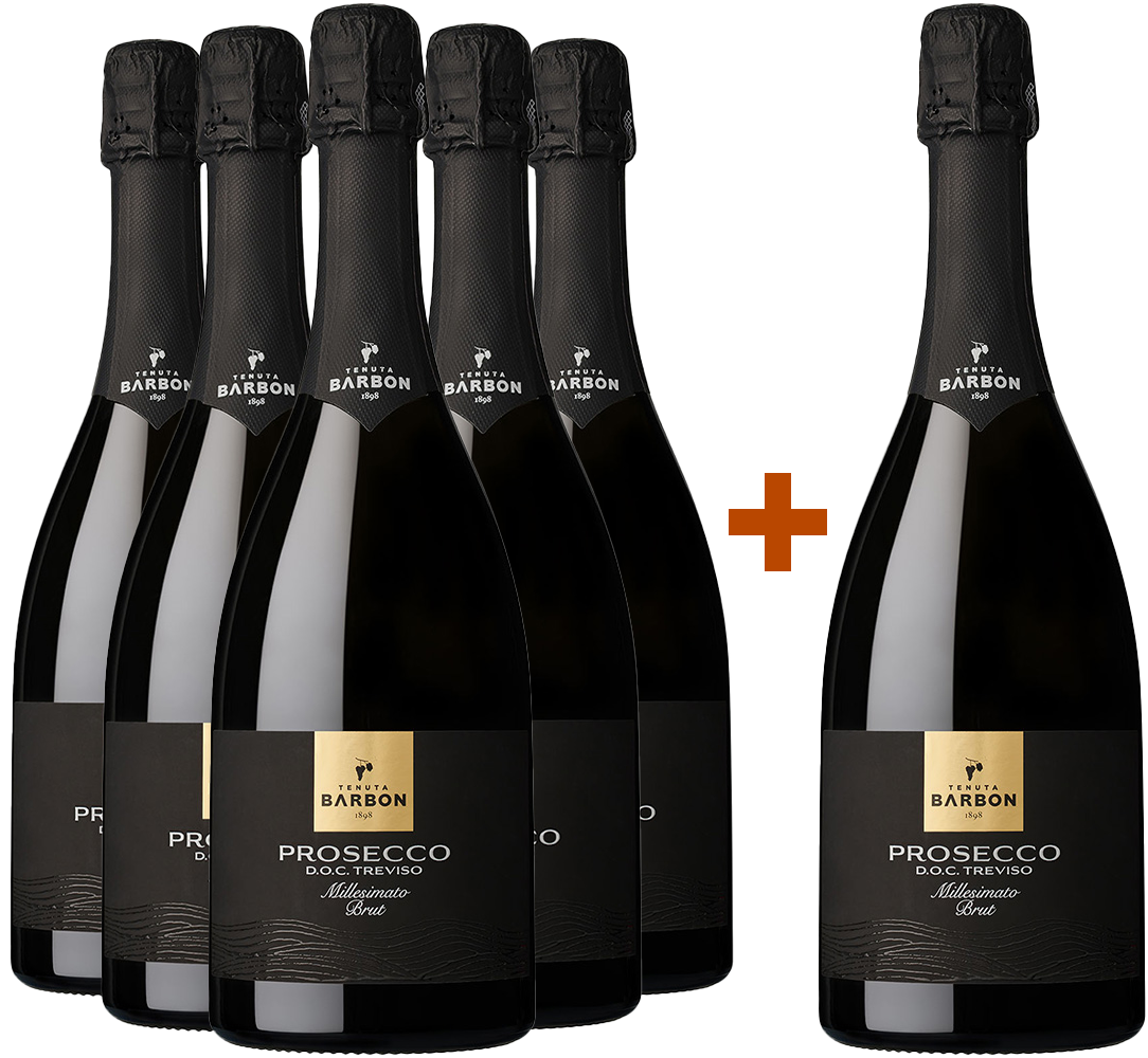 5+1 Paket Prosecco Millesimato Treviso DOC 5+1 Paket Prosecco Millesimato Treviso DOC