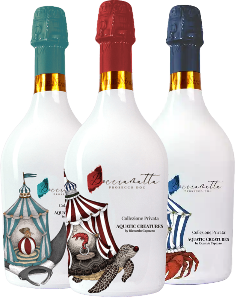 StraItalian Bocciamatta Prosecco DOC Aquatic Creatures Paket StraItalian Bocciamatta Prosecco DOC Aquatic Creatures Paket