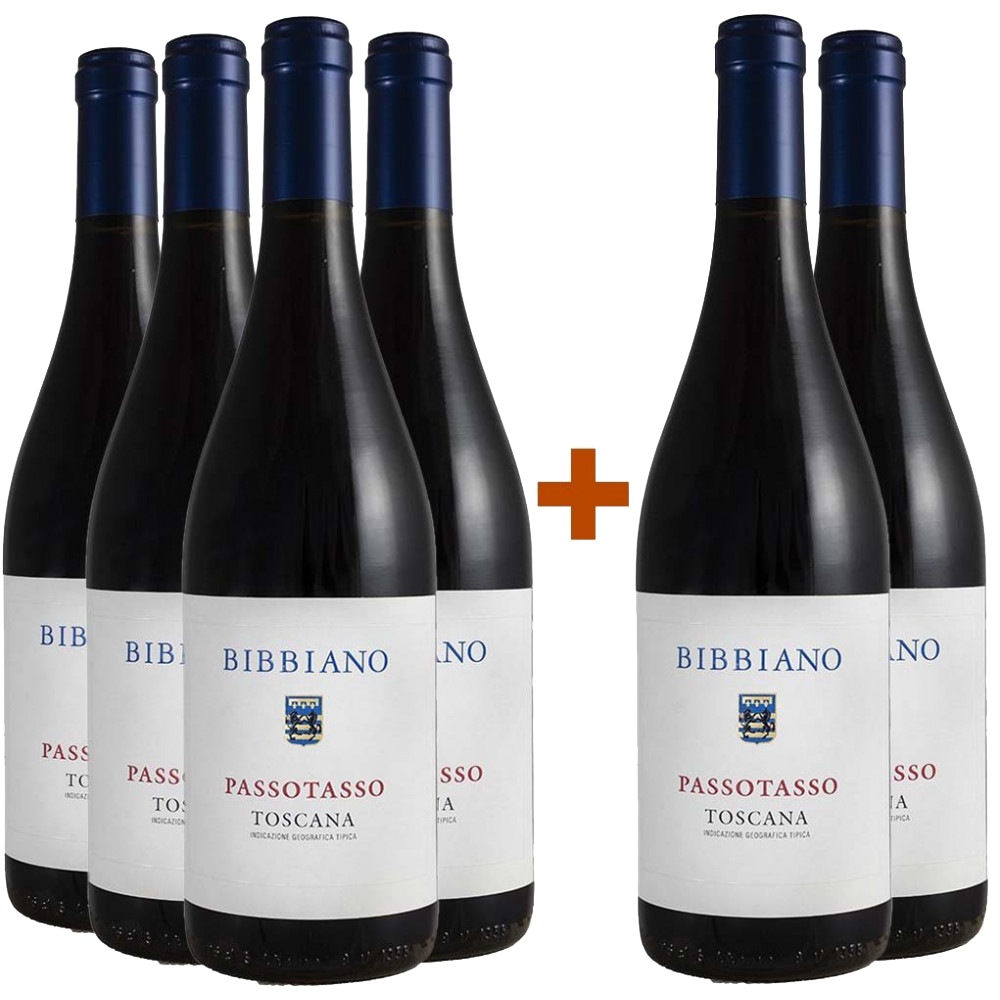 4+2 Paket Passotasso Rosso Toscana IGP BIO 4+2 Paket Passotasso Rosso Toscana IGP BIO