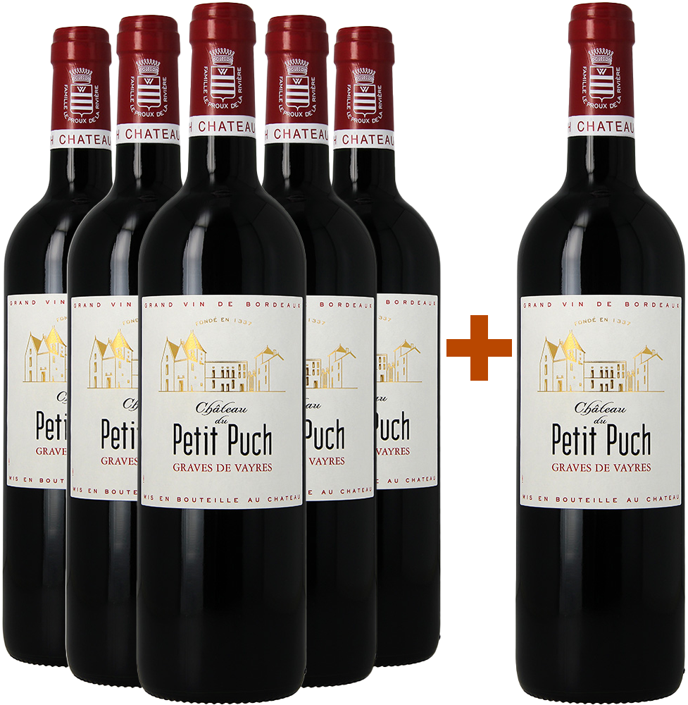 5+1 Paket Château Petit Puch Graves de Vayres AOP 5+1 Paket Château Petit Puch Graves de Vayres AOP