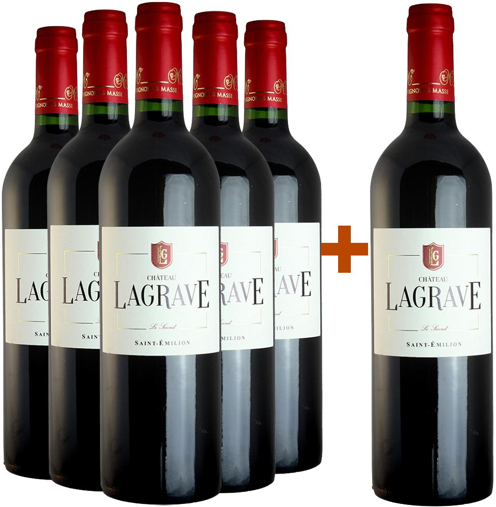 5+1 Paket Château Lagrave Le Second Saint Emilion AOP 5+1 Paket Château Lagrave Le Second Saint Emilion AOP