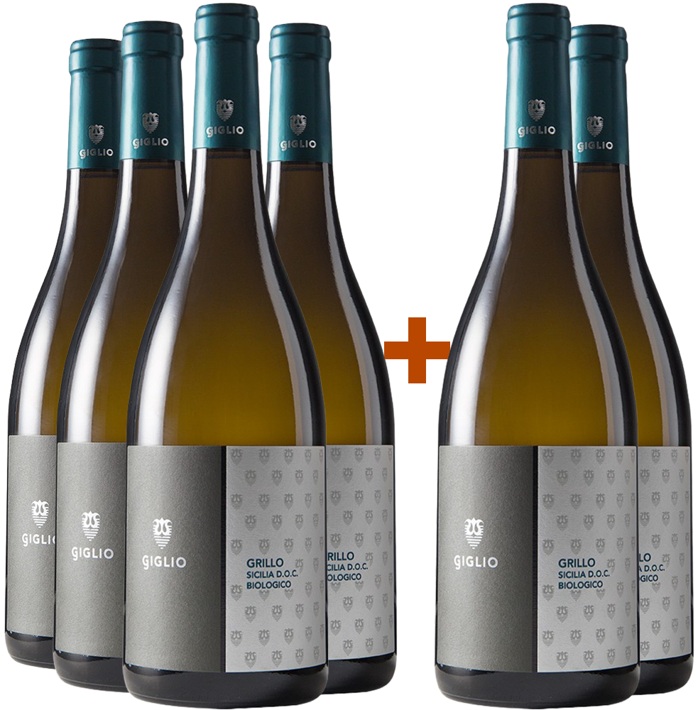 4+2 Paket GIglio Grillo Sicilia DOC BIO BIO 4+2 Paket GIglio Grillo Sicilia DOC BIO BIO