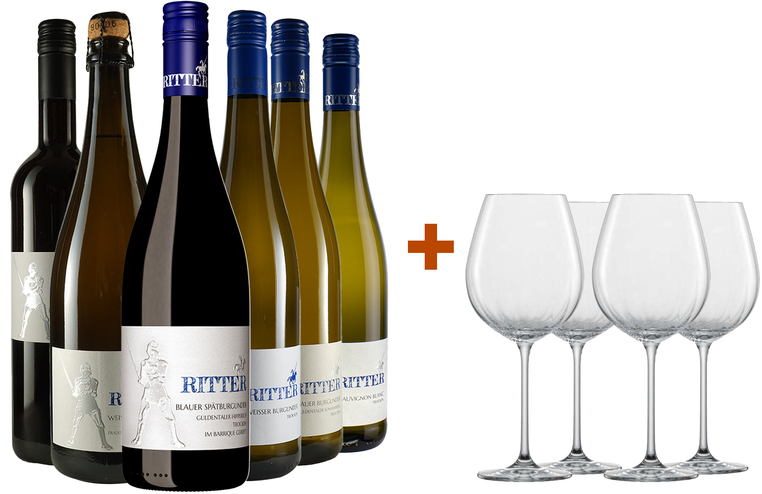 Ritter Probier-Paket + 4x Zwiesel Rotweinglas Prizma