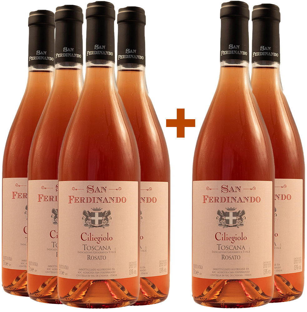 4+2 Paket San Ferdinando Rosè Ciliegiolo Toscana IGP 4+2 Paket San Ferdinando Rosè Ciliegiolo Toscana IGP