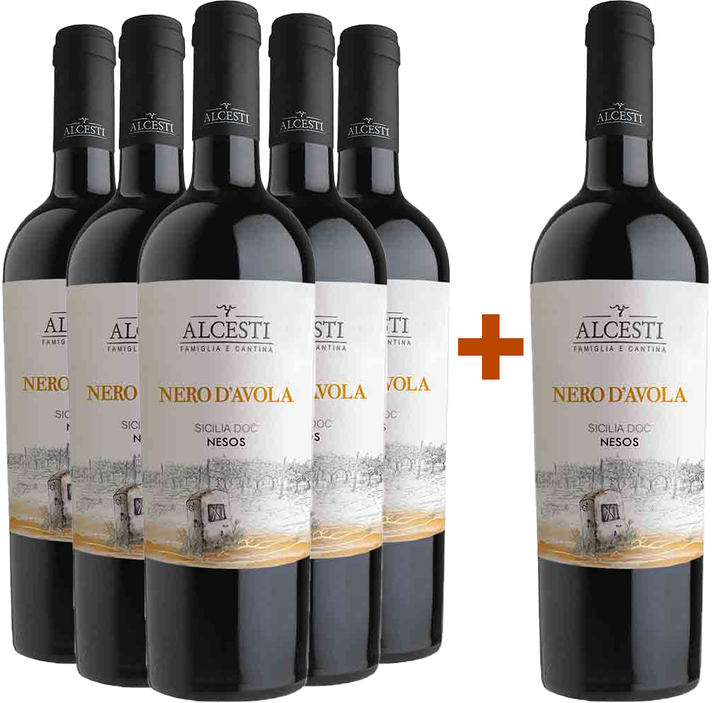 5+1 Paket Nesos Nero D'Avola Sicilia DOC 