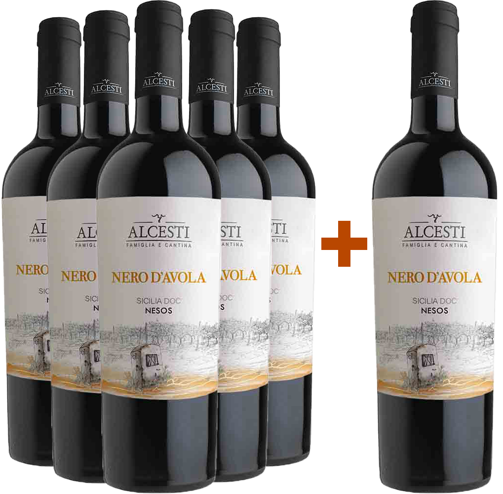 5+1 Paket Nesos Nero D'Avola Sicilia DOC  5+1 Paket Nesos Nero D'Avola Sicilia DOC