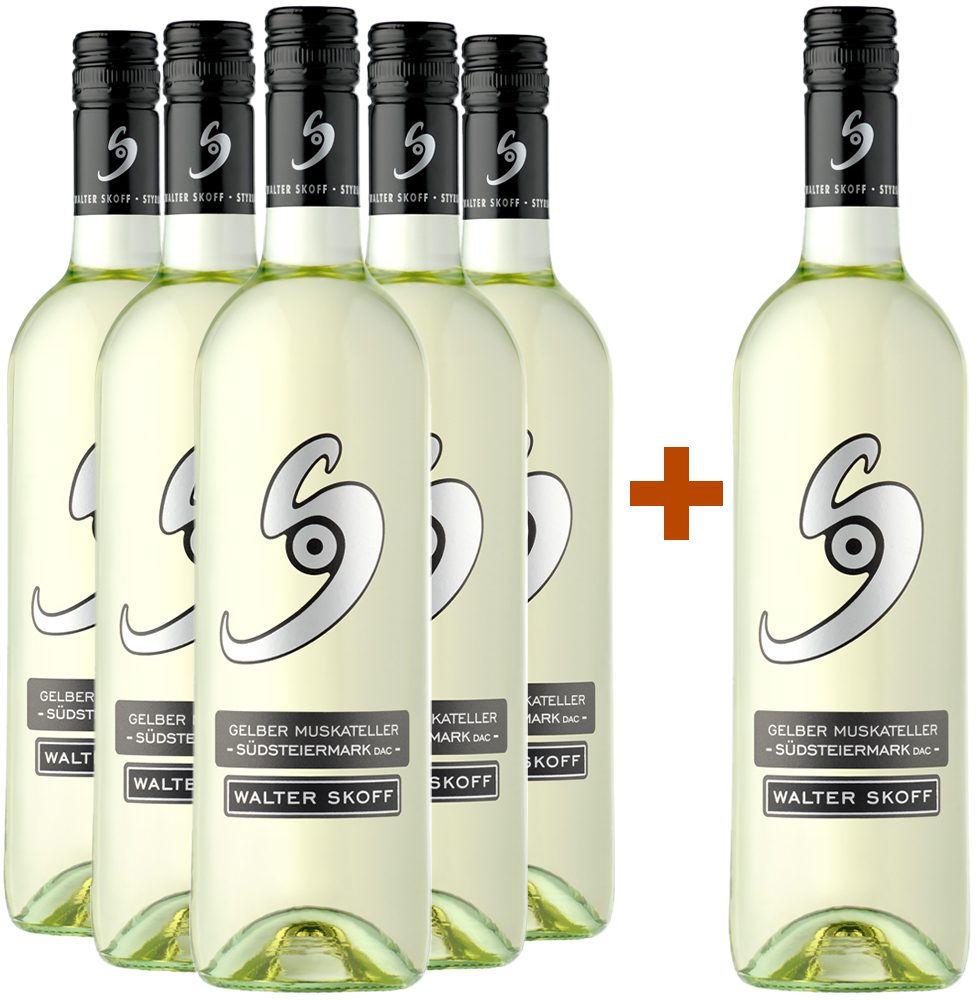 5+1 Paket Gelber Muskateller Südsteiermark DAC 5+1 Paket Gelber Muskateller Südsteiermark DAC