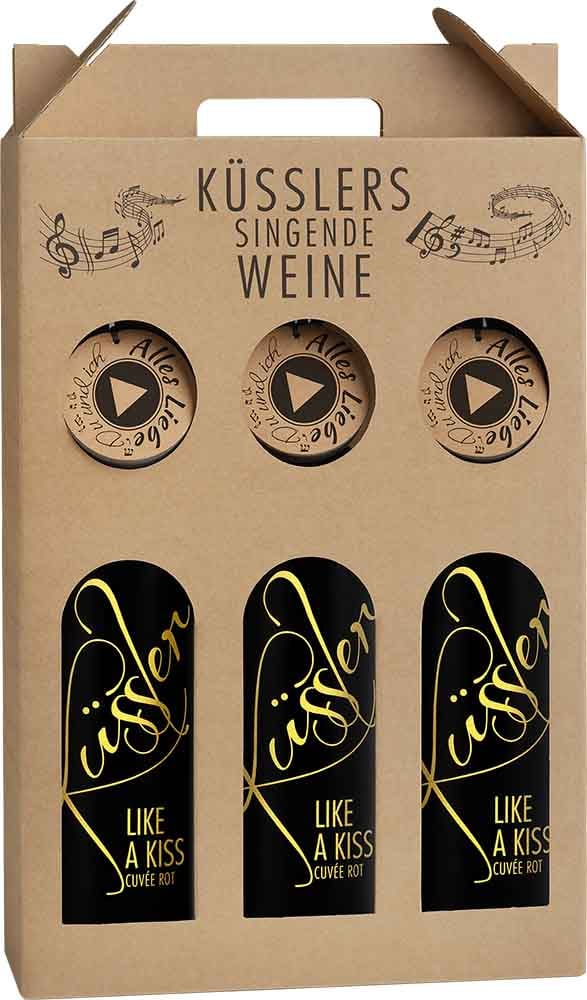 2023 Singender Wein für den Liebsten im 3er-Geschenkkarton weiß