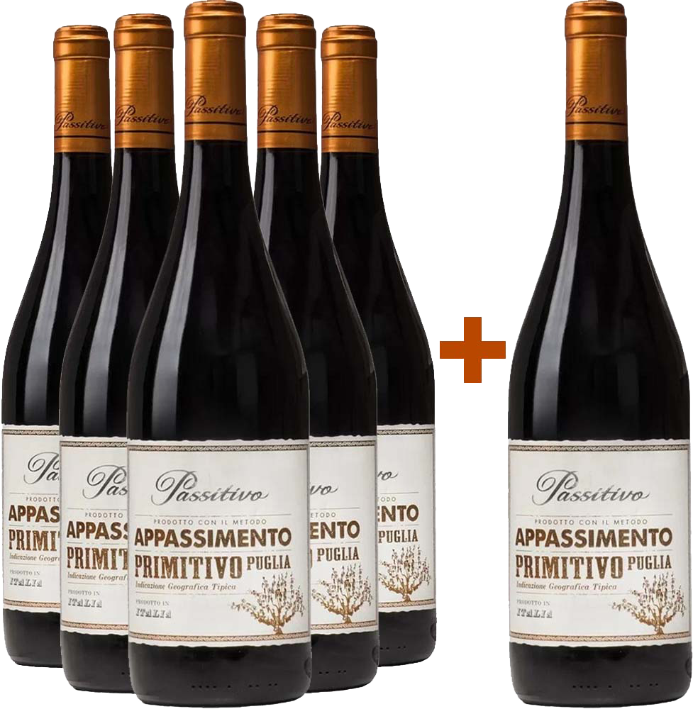 5+1 Paket Passitivo Appassimento Primitivo Puglia IGP 5+1 Paket Passitivo Appassimento Primitivo Puglia IGP
