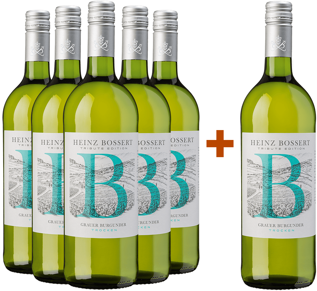 5+1 Paket "Heinz Bossert" Grauburgunder trocken 1,0L