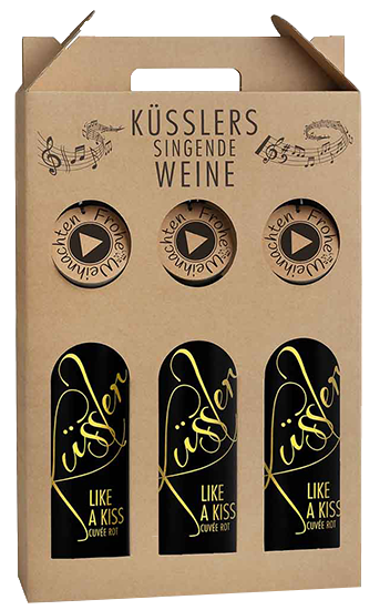 2024 Singender Weihnachtswein im 3er-Geschenkkarton weiß
