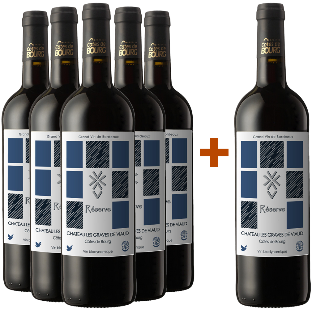 5+1 Paket "Réserve" Côtes de Bourg AOP BIO 5+1 Paket "Réserve" Côtes de Bourg AOP BIO