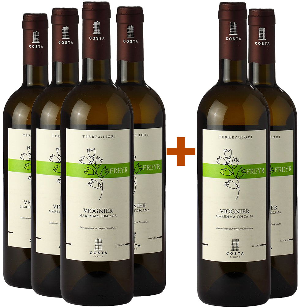 4+2 Paket Terredifiori Freyer Viognier Maremma Toscana DOC 