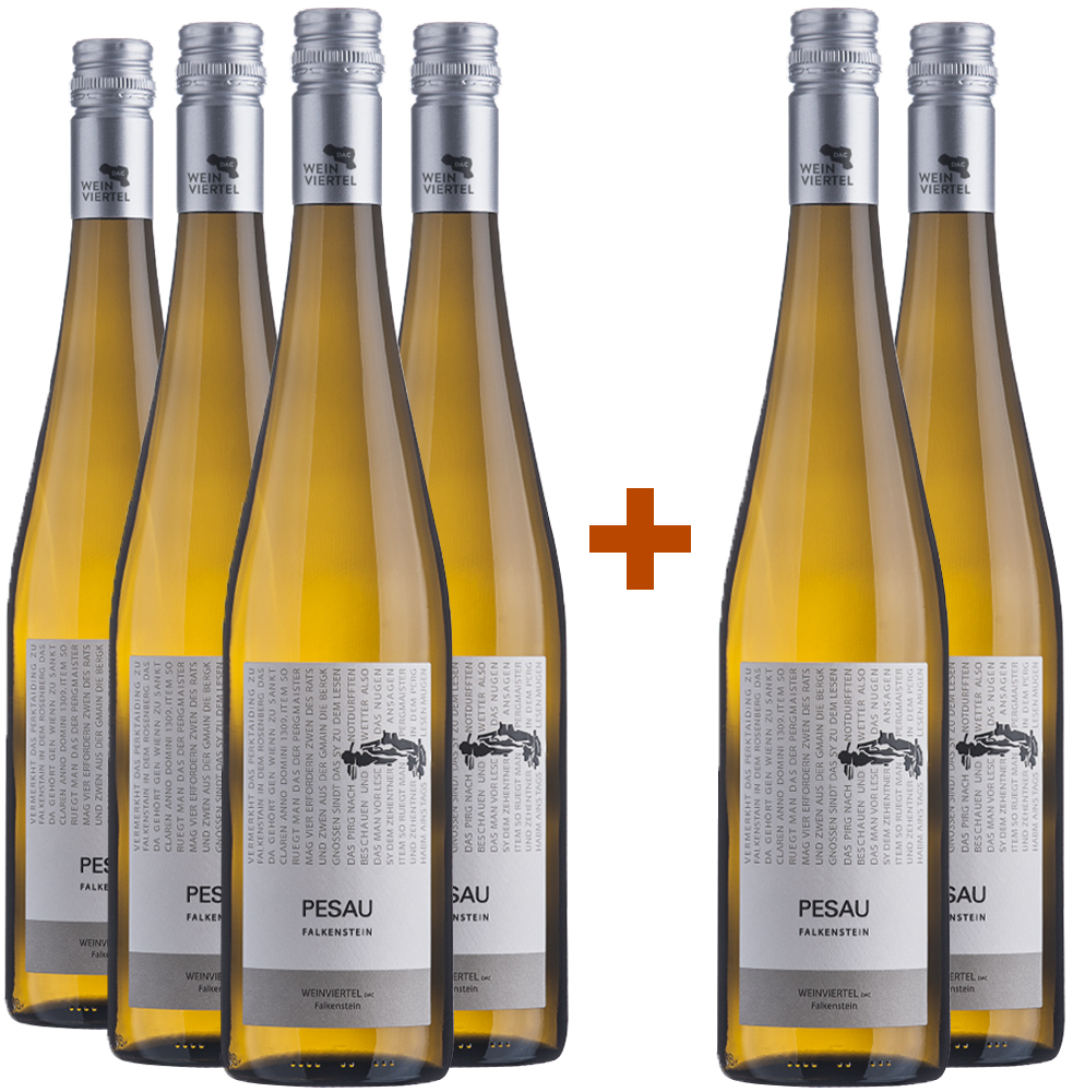 4+2 Paket Weinviertel DAC Grüner Veltliner Falkenstein trocken BIO 4+2 Paket Weinviertel DAC Grüner Veltliner Falkenstein trocken BIO