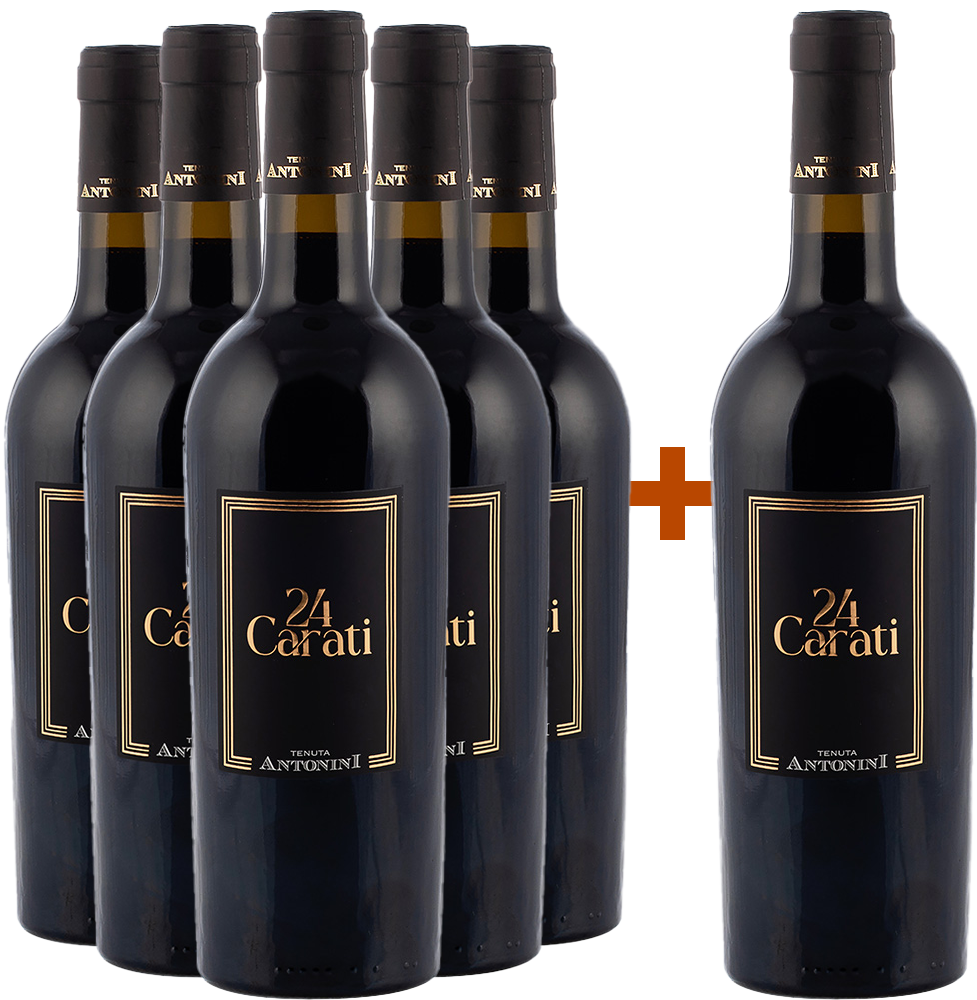 5+1 Paket 24 Carati Rosso Montepulciano d'Abruzzo DOC