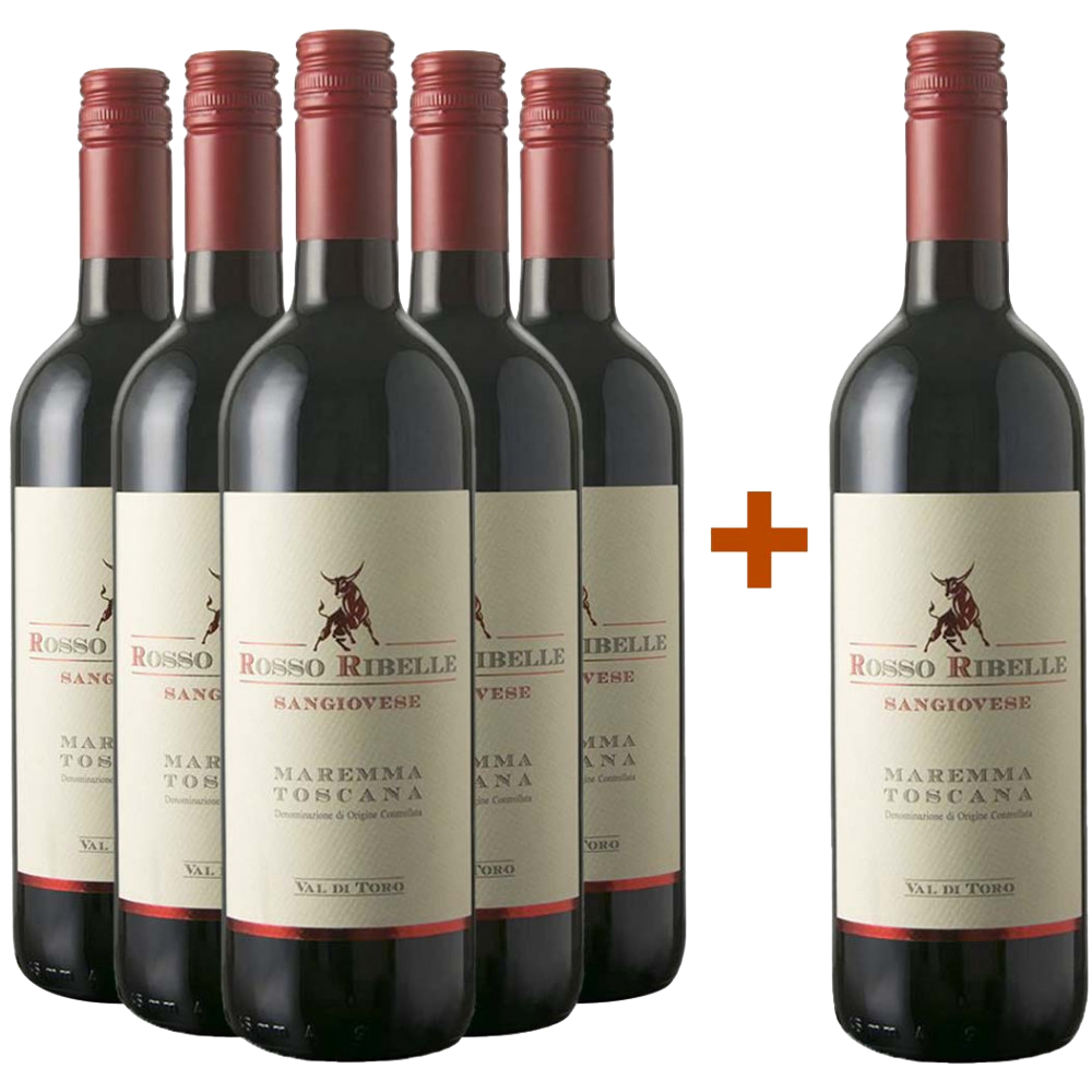 5+1 Rosso Ribelle Maremma Toscana Sangiovese DOC BIO 5+1 Rosso Ribelle Maremma Toscana Sangiovese DOC BIO