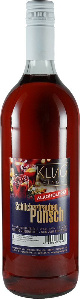 Schilchertrauben Punsch alkoholfrei 1,0 L Schilchertrauben Punsch alkoholfrei 1,0 L