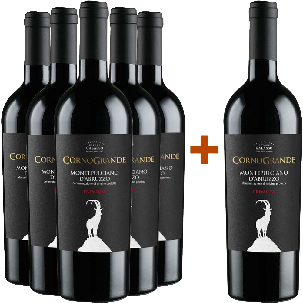 5+1 Paket Corno Grande Montepulciano d’Abruzzo Premium DOC