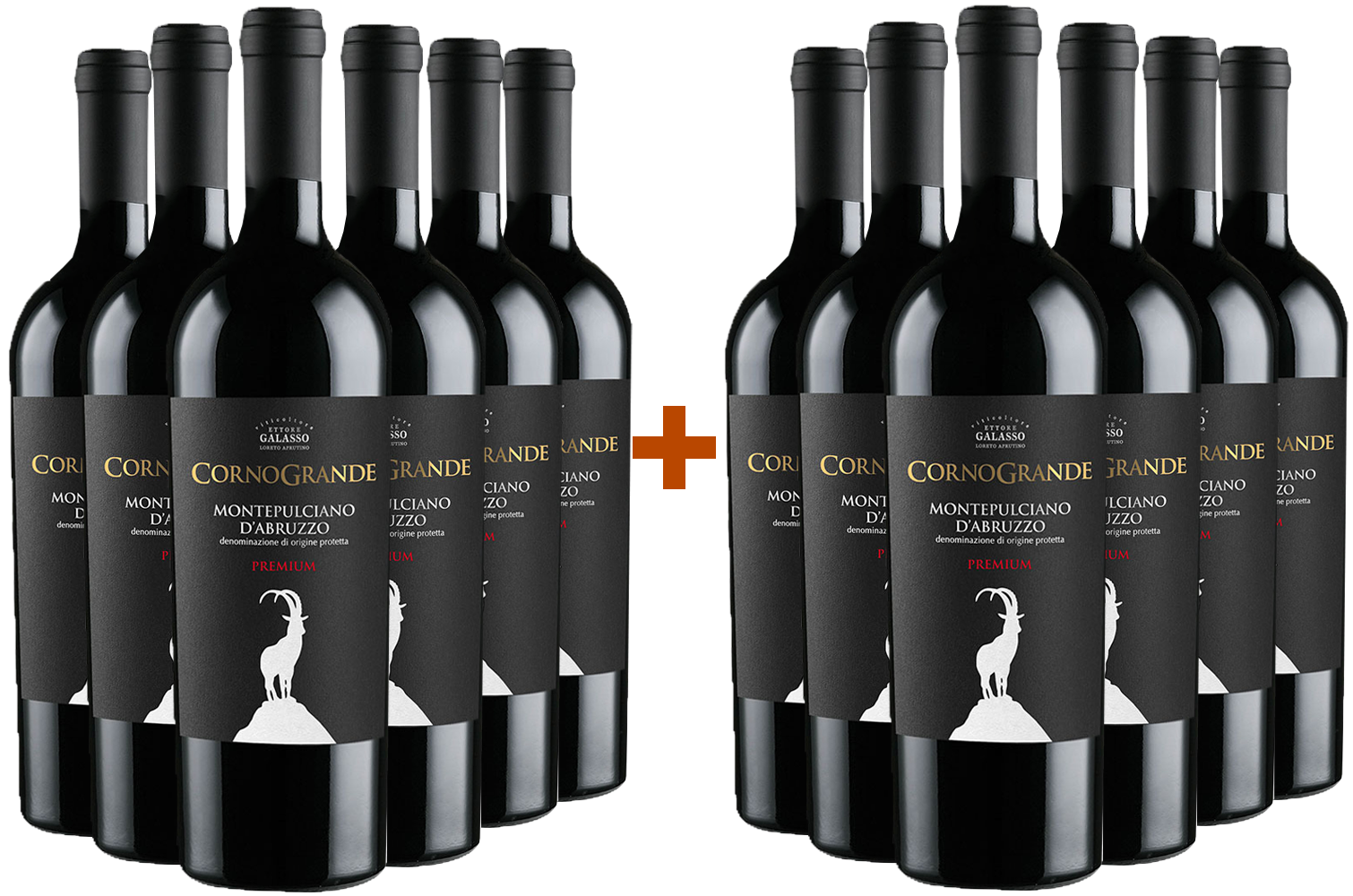 6+6 Paket Corno Grande Montepulciano d’Abruzzo Premium DOC 6+6 Paket Corno Grande Montepulciano d’Abruzzo Premium DOC
