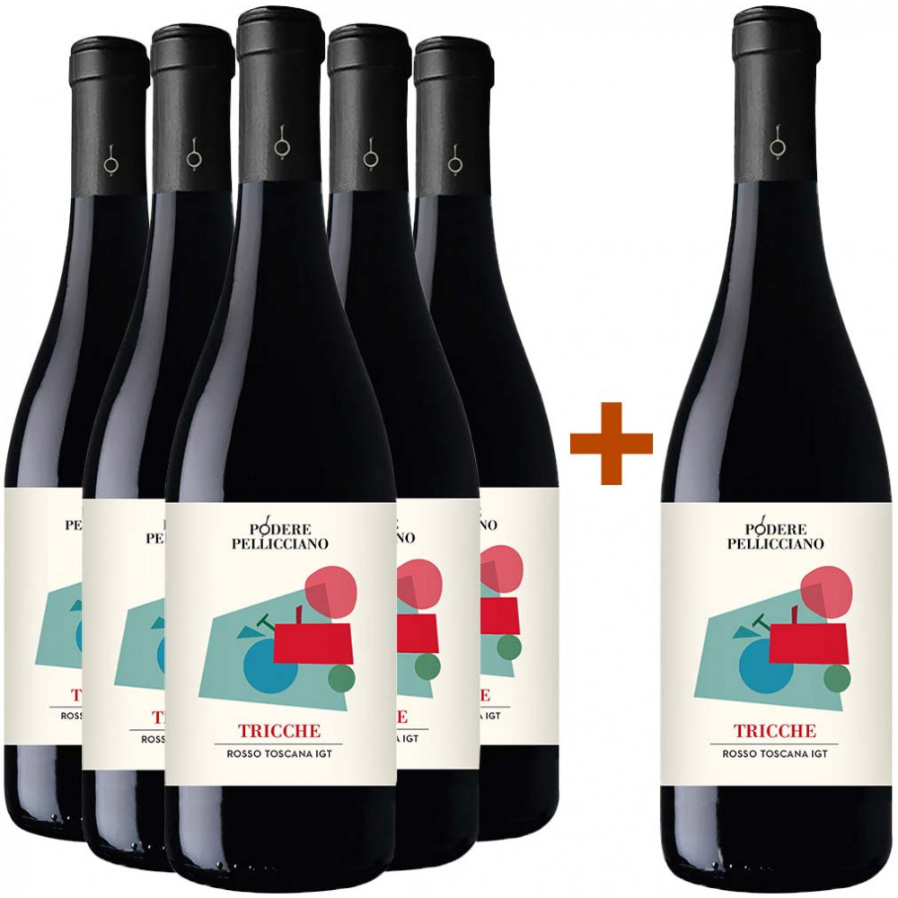 5+1 Paket Tricche Rosso Toscana IGP BIO