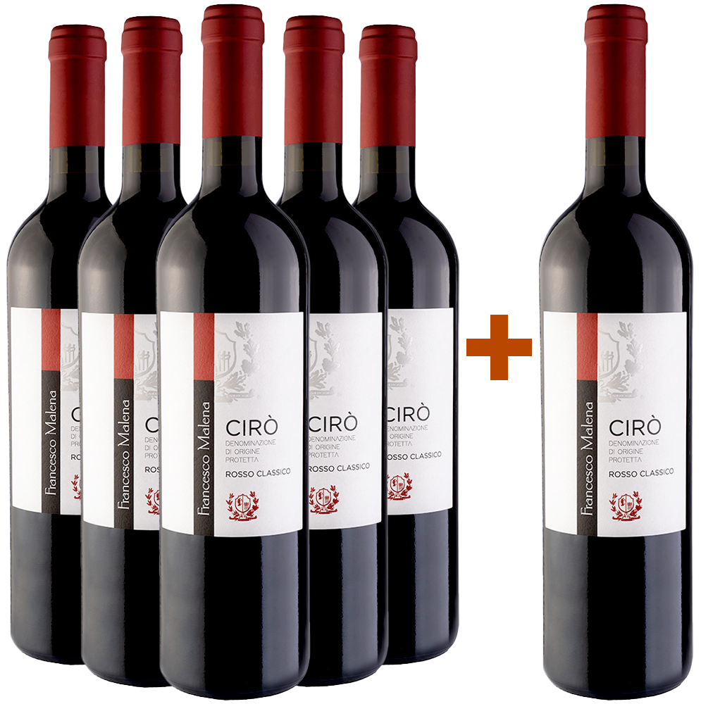 5+1 Paket Malena Rosso Ciró Classico DOC 5+1 Paket Malena Rosso Ciró Classico DOC