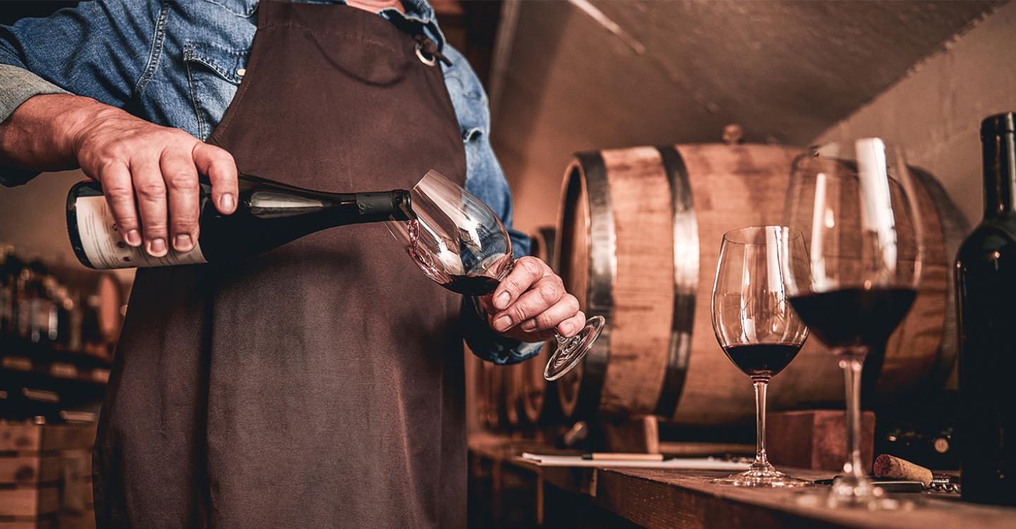winemaker with glasses of wine winemaker with glasses of wine