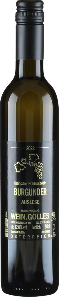 2022 Burgunder Auslese 0,5 L 2022 Burgunder Auslese 0,5 L