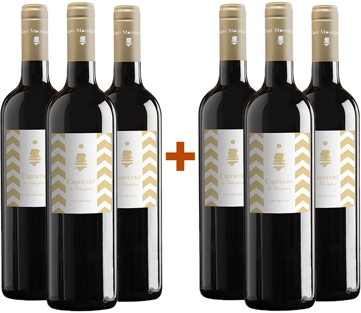 3+3 Paket Capri Moonlight Capriccio di Falanghina Campania IGP 3+3 Paket Capri Moonlight Capriccio di Falanghina Campania IGP