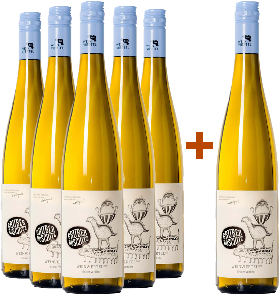5+1 Paket Grüner Veltliner Weinviertel DAC trocken BIO BIO 5+1 Paket Grüner Veltliner Weinviertel DAC trocken BIO BIO