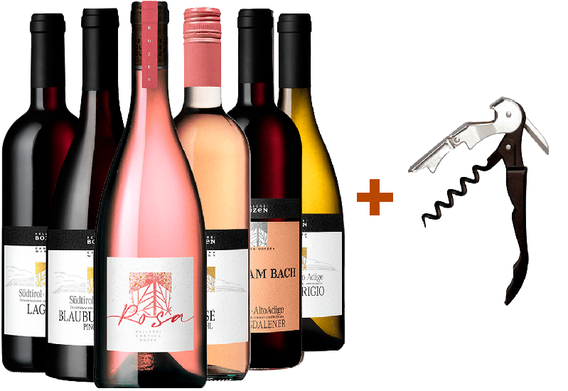 Kellerei Bozen Kennenlern-Paket + Korkenzieher Kellerei Bozen Kennenlern-Paket + Korkenzieher