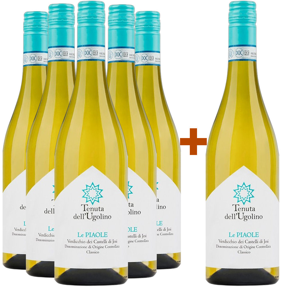 5+1 Paket Le Piaole Verdicchio dei Castelli di Jesi Classico BIO 5+1 Paket Le Piaole Verdicchio dei Castelli di Jesi Classico BIO