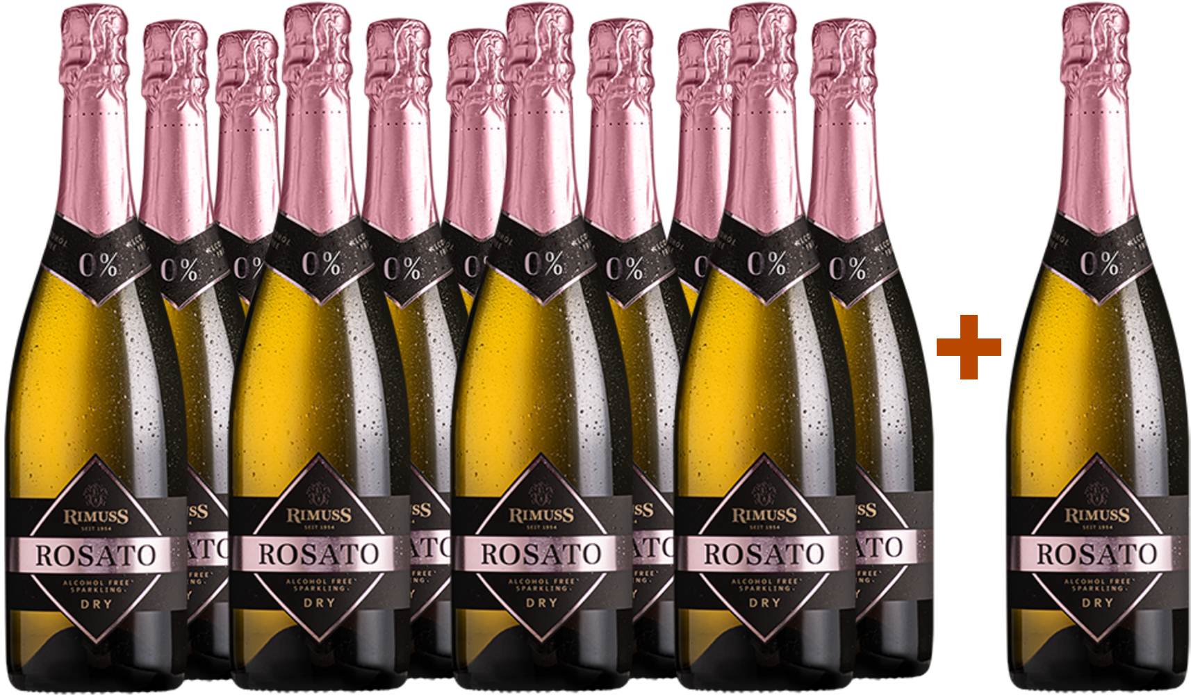 11+1 Rimuss Rosato sparkling Dry ohne Alkohol