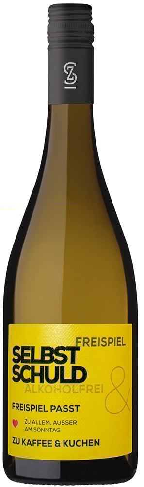 FREISPIEL schäumendes Getränk aus alkoholfreiem Wein "Selbst Schuld" FREISPIEL schäumendes Getränk aus alkoholfreiem Wein "Selbst Schuld"