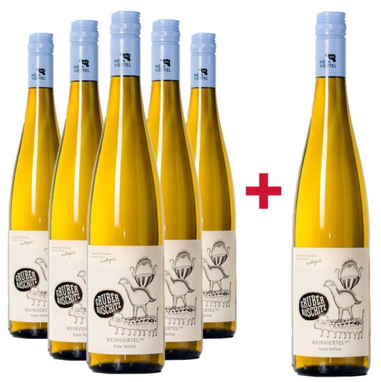 5+1 Paket Grüner Veltliner Weinviertel DAC trocken BIO - Weingut Gruber Röschitz
