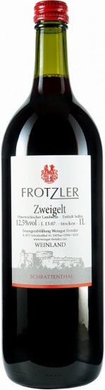 2020 Zweigelt trocken 1,0 L - Weingut Frotzler